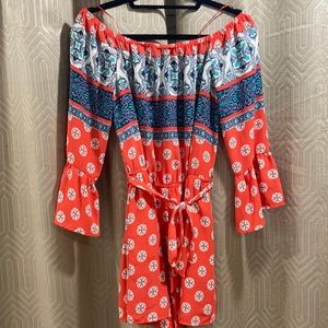 Design-Lab Blue & Orange Patterned Romper